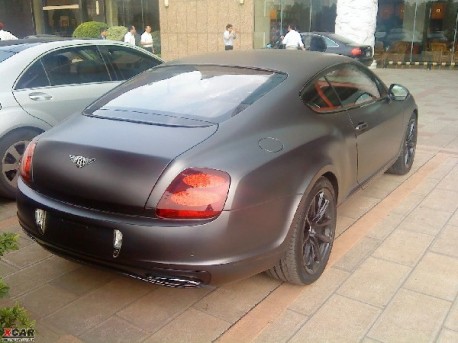 Matte-black Bentley Continental Supersports