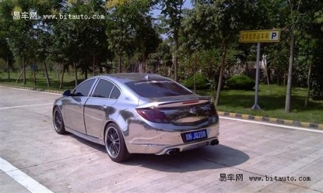 Buick Regal wrapped in Silver in China