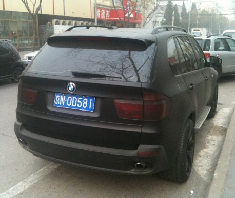 matte-black BMW X5