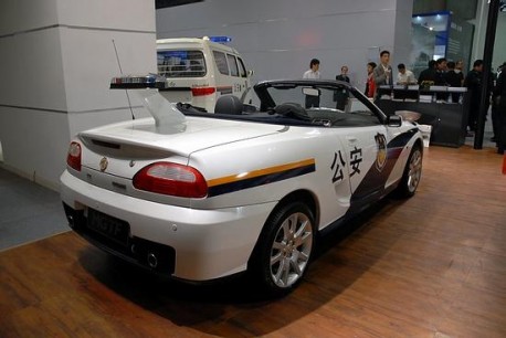 MG TF in China police car