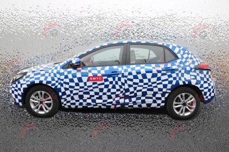 new MG5 testing in China