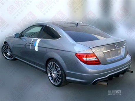 Mercedes-Benz C63 AMG Coupe testing in China