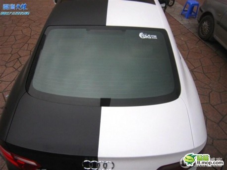 Audi S5 Coupe in matte-black, and white