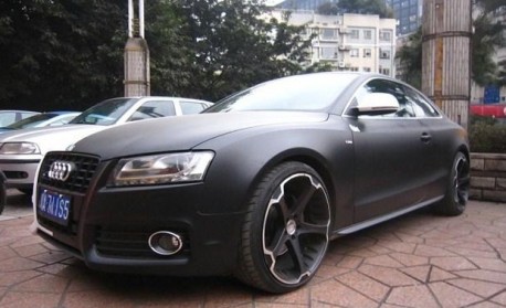 Audi S5 Coupe in matte-black, and white