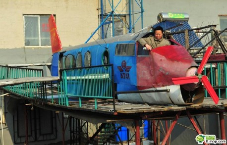 Farmer from China makes an airplane