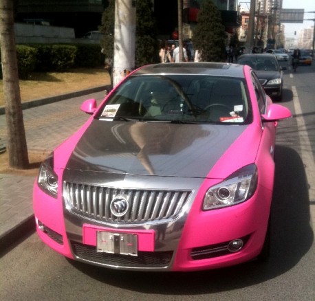 Buick Regal in Pink & Silver in China