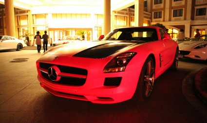 Pink Mercedes-Benz SLS AMG from China