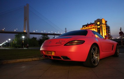 Pink Mercedes-Benz SLS AMG from China