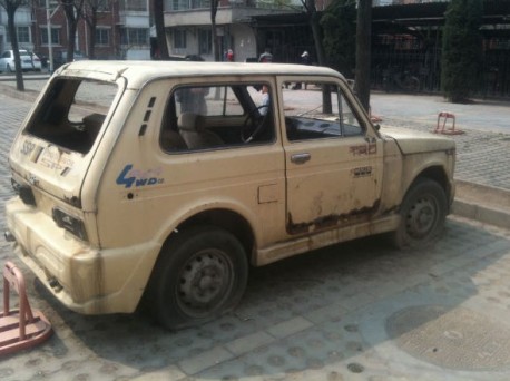 Lada Niva with a body-kit