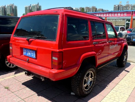 red Beijing-Jeep Cherokee in China