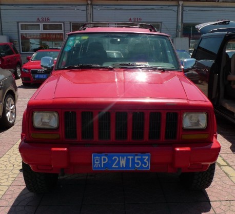 red Beijing-Jeep Cherokee in China