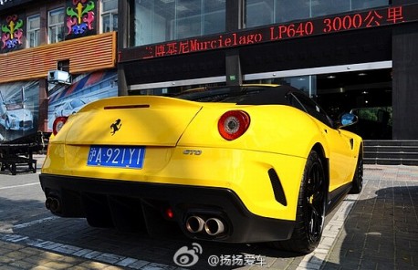 Ferrari 599 GTO in Yellow in China