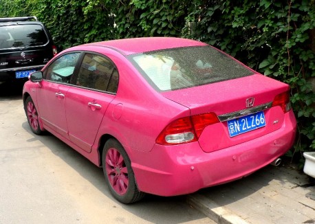 Honda Civic sedan in Pink