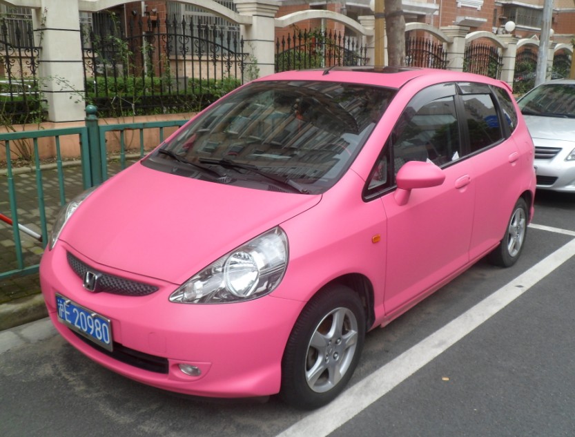 Pink Honda Fit, Beihai Road, Shanghai 2011 1200 x 800, Lowcola