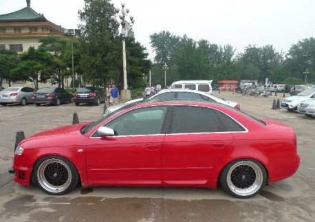 An Audi A4L is very Red in China