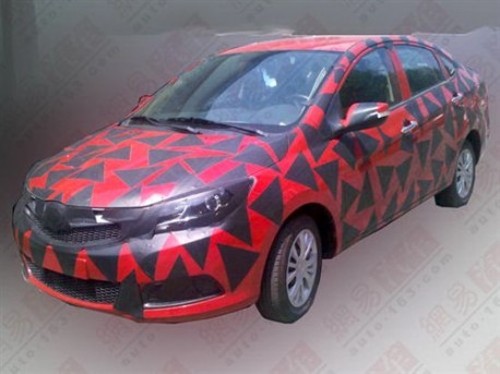 Haima V30 sedan testing in China