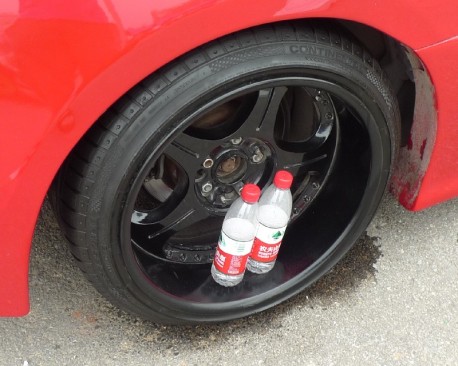 A very red & slightly pimped Toyota Supra in China