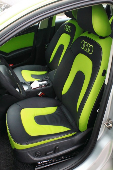 Audi A4L is shiny lime green in China