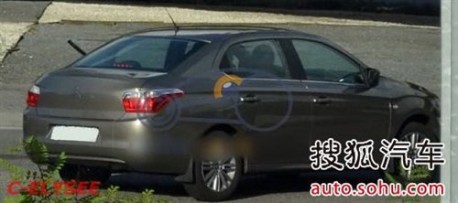 Spy Shots: new Citroen c-Elysee testing in China