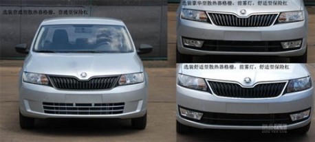 Spy Shots: Skoda Rapid is Naked in China
