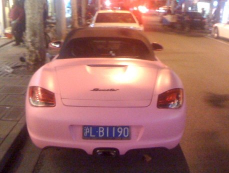 Porsche Boxster is Pink in China