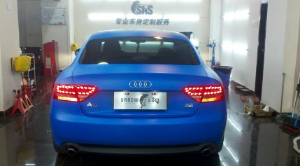 Audi A5 is matte blue in China