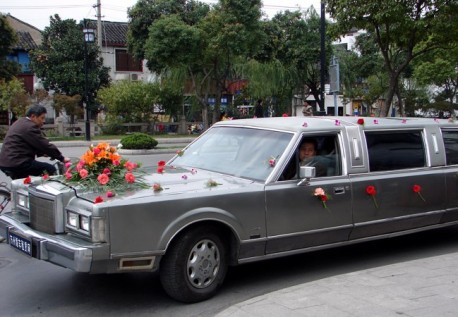 First Generation Lincoln Town Car is a Wedding Limousine in China