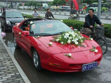 Pontiac Firebird is a Wedding Car in China