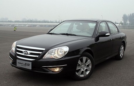 Strange Ornaments on a Hyundai Sonata in China