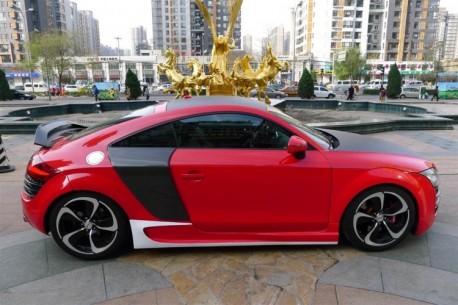 Audi TT is a red Audi R8 in China