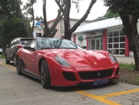 Spotted in China: Ferrari 599 GTO in Red