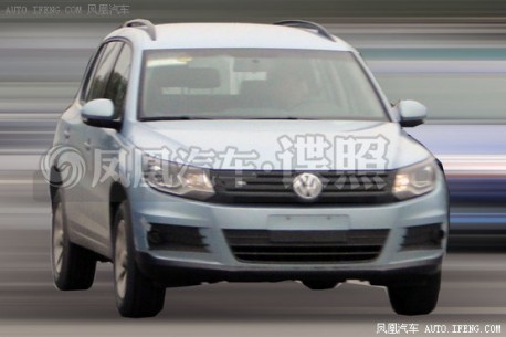 Spy Shots: facelifted Volkswagen Tiguan testing in China, gets Blue Motion