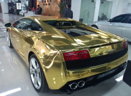 Bling! Lamborghini Gallardo is Gold in China