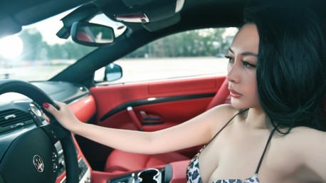 Chinese Babe whips Maserati GT 