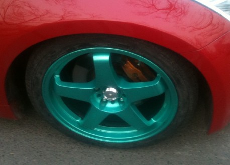 Nissan 350Z on Green Alloys in China