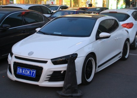 Volkswagen Scirocco with an Angry body kit in China 