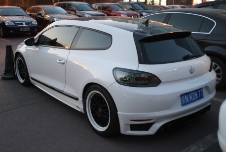 Volkswagen Scirocco with an Angry body kit in China