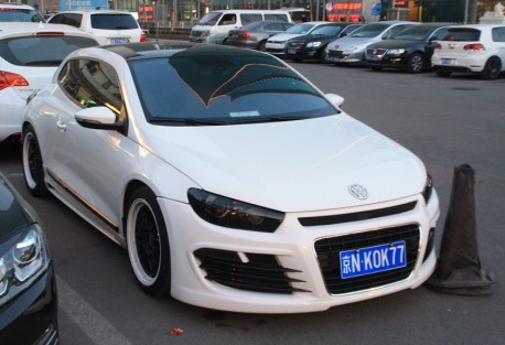 Volkswagen Scirocco with an Angry body kit in China