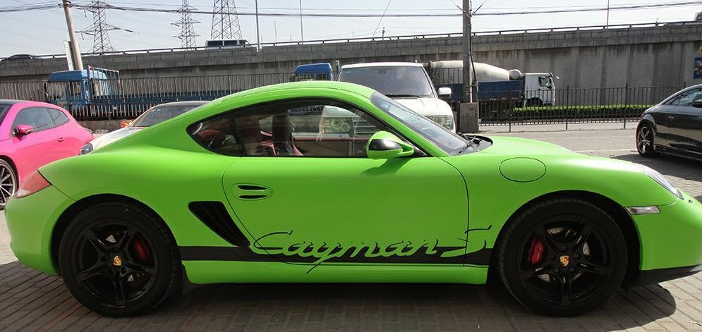 lime green porsche