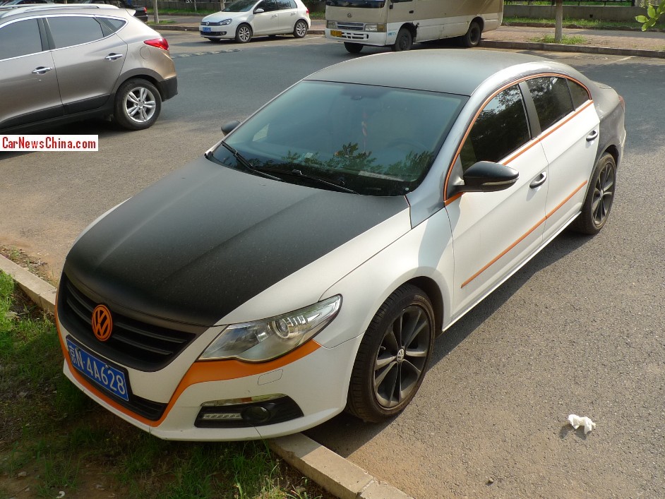 Volkswagen Passat CC is white, matte black, an orange in China