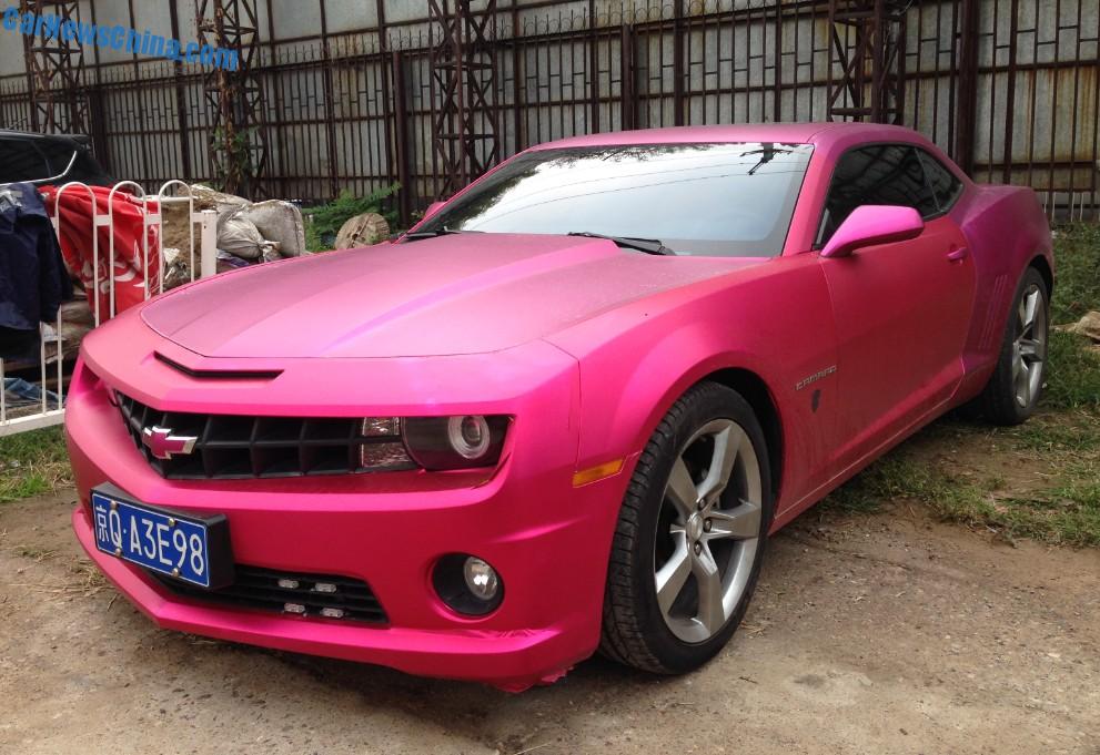 Chevrolet Camaro is Pink and Pink Purple in China