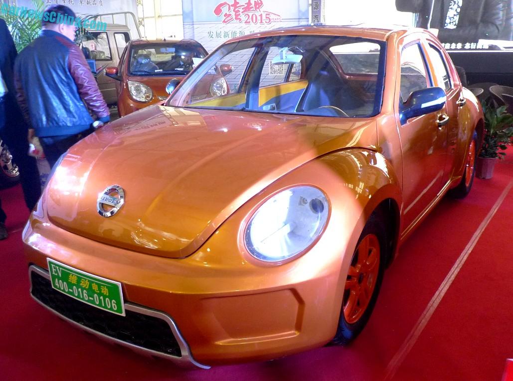 Shandong EV Expo in China: VIDEOEV does four doors to the Volkswagen Beetle