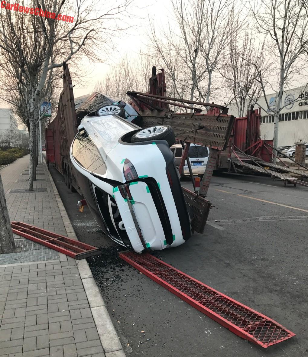 Two Tesla Model X Destroyed In Transport Accident In China