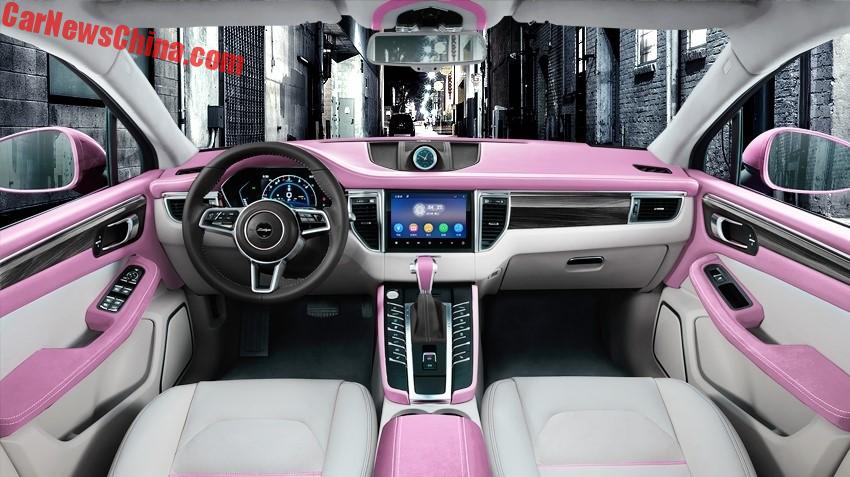 The Interior Of The Female-only Zotye SR9 Godess Edition Is Properly Pink