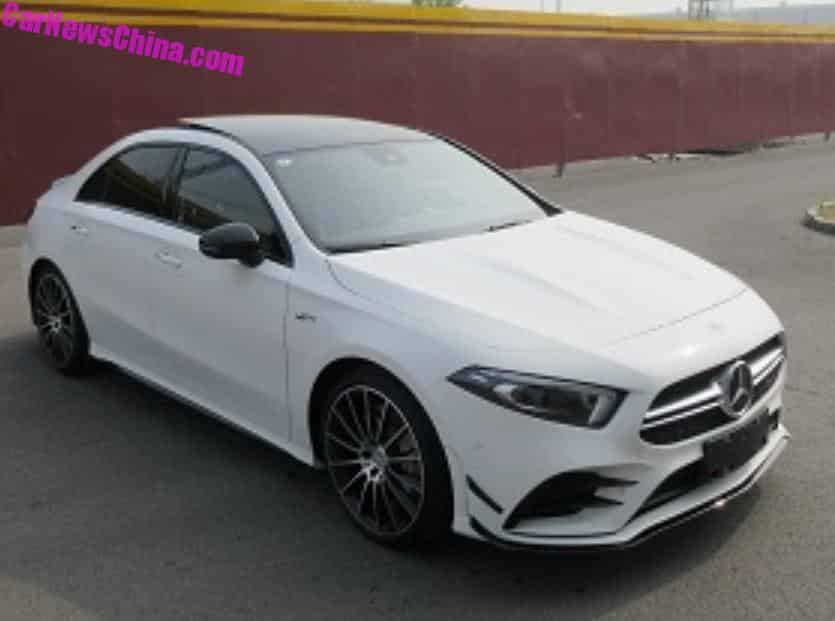 This is the production version of the new Mercedes-AMG A35 L 4matic