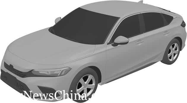 Chinese Honda sportier Civic hatchback patent map leaked!