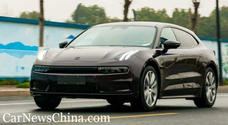 Zeekr 001 a Chinese electric car on a test drive in Hangzhou, Zhejiang Province, China.