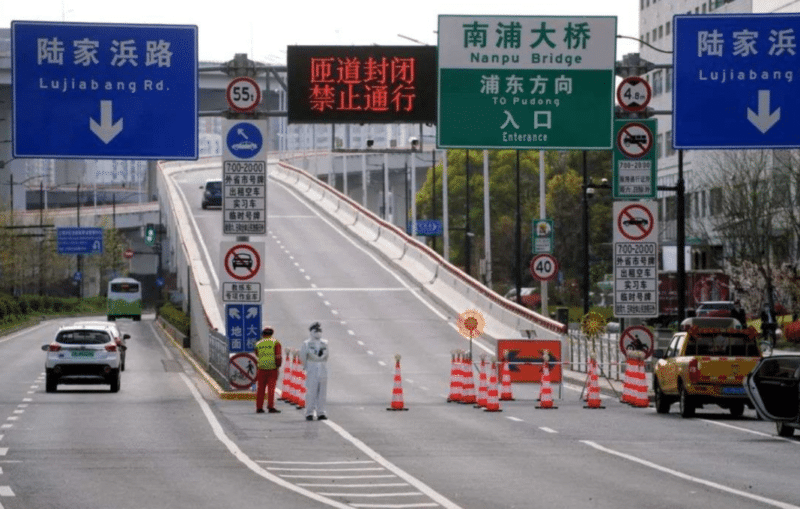 Covid Measure Traffic Restrictions Cause Disruption in Shanghai