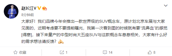 Denza SUV Reveal Weibo Post