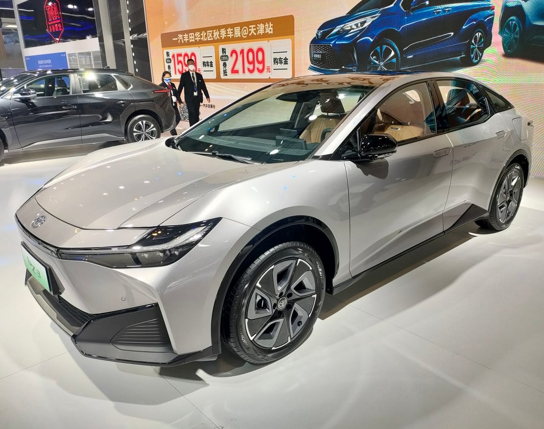 Toyota bZ3 Electric Sedan On The 2022 Tianjin Auto Show In China